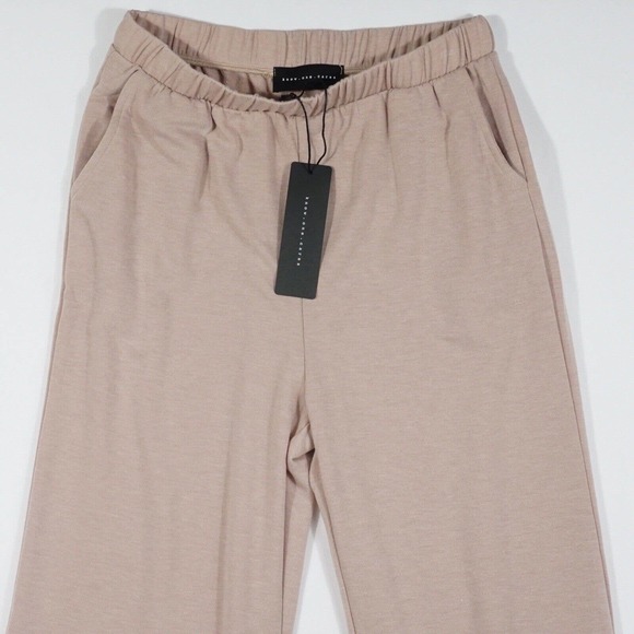 NWT Know One Cares Women's Loungewear Pants Size Large Straight Leg Drape Taupe - Picture 3 of 10